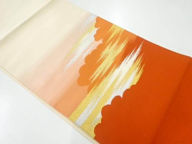 JAPANESE NAGOYA OBI / TSUZURE / WOVEN MIST